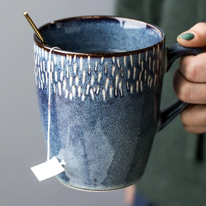 Европейская ретро керамическая большая чашка в скандинавском стиле ins простая