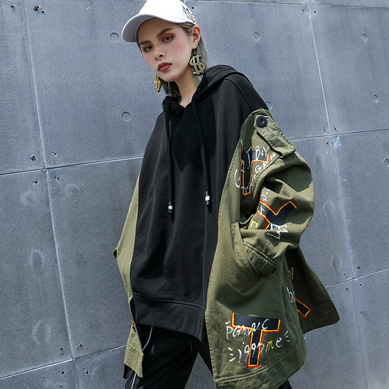 Женская куртка в стиле милитари Max LuLu винтажная Длинная ветровка Корейском