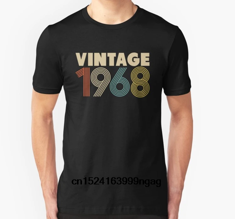 Модная крутая Мужская футболка Женская забавная jahrang 1968 индивидуальная Футболка
