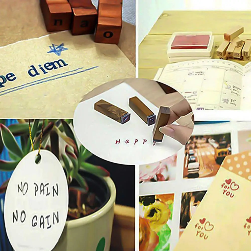 70 шт. DIY номер Алфавит Комбинации письмо печать для дневника Ablum Свадебные буквы