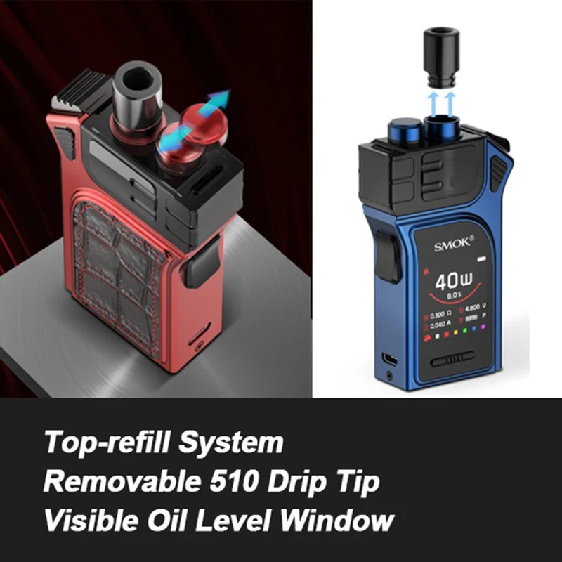 Original SMOK MAG Pod KIT 1300mAh 40W Electronic Cigarette Vape Box Mod 3ml RPM Coil Vaporizer Vaper VS RPM4 RPM80 NOVO 4 Nord |