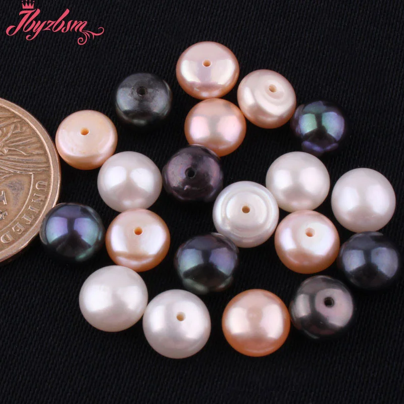 Полуотверстие пресноводные жемчужные бусины из природного камня для DIY женские