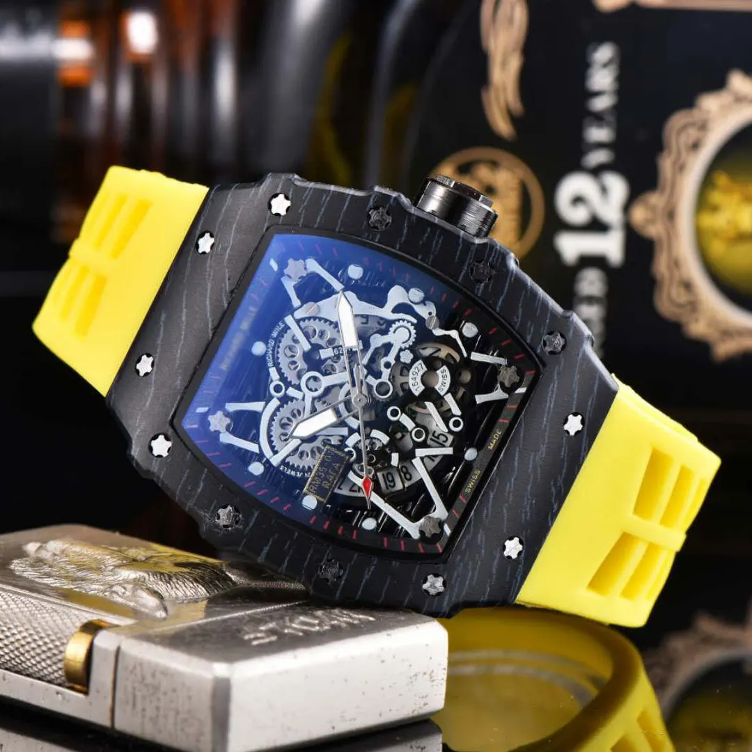 

Men's Watches Sports Quartz Chronograph Top Brand Luxury Silicone Strap Male Wristwatch For Men