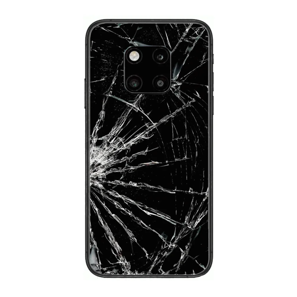 

glass Phone Case For Huawei mate 30 10 20 40 Lite Smart Z Pro Black Etui 3D Coque Painting Hoesjes case