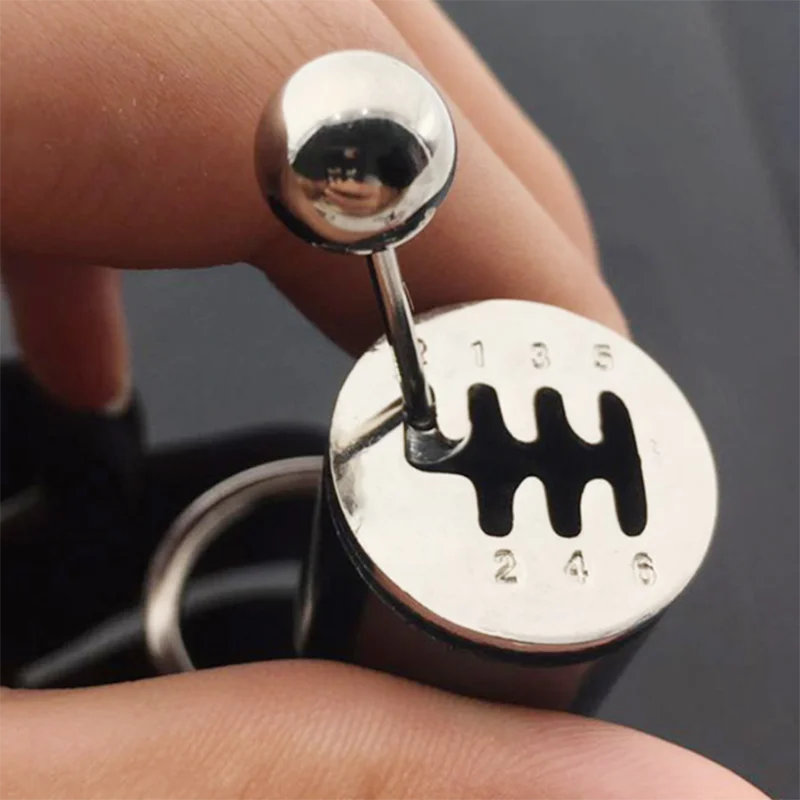

Creative Free Shift Keyring Turbo Keychains Alloy Cars Gear Head Key Chain Wave Box Ornaments Punk Keyring for Men Dad Gifts