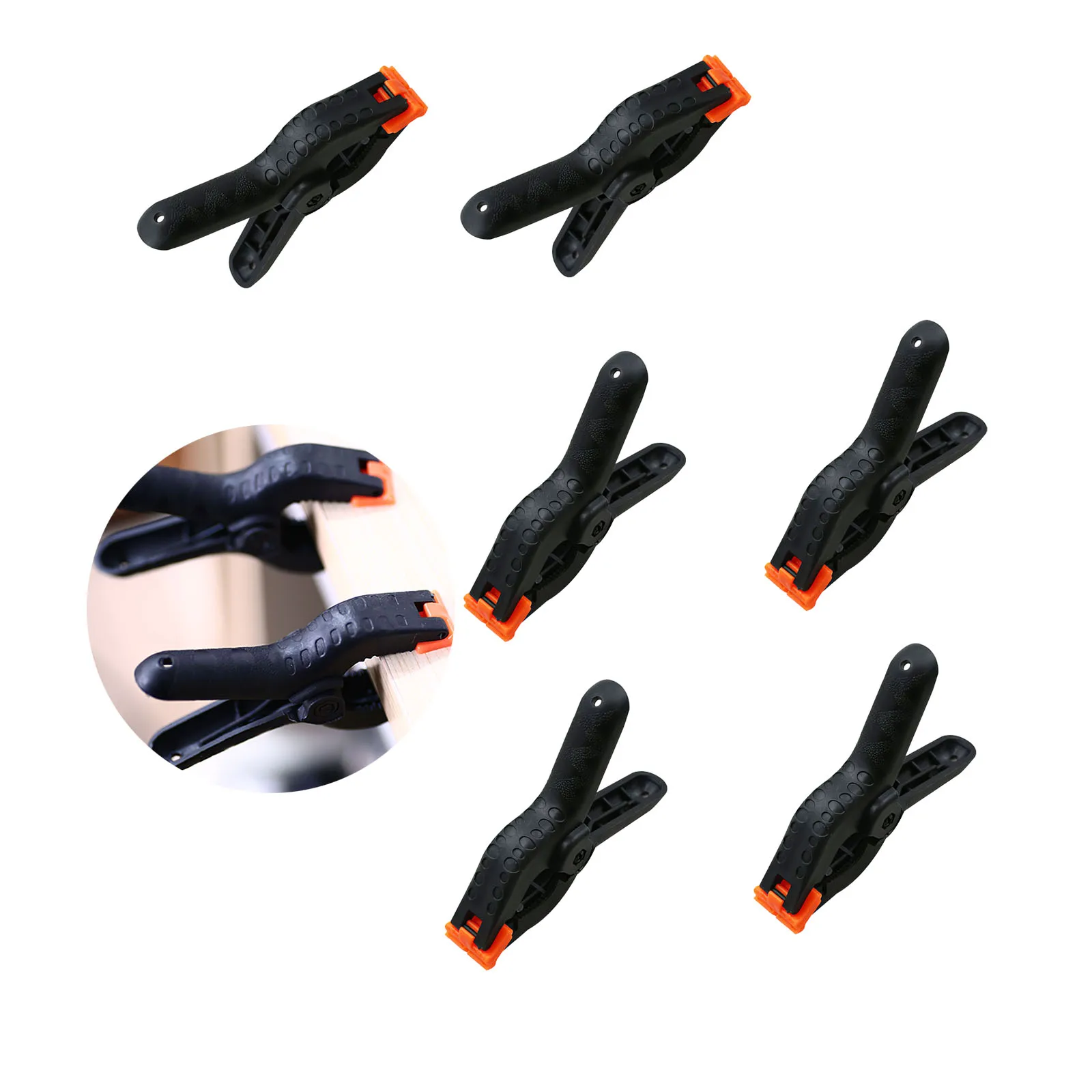

6pcs/lot A-type Plastic Nylon Adjustable Clamps for Woodworking Wood Working Tools Spring Clamp Clips Outillage
