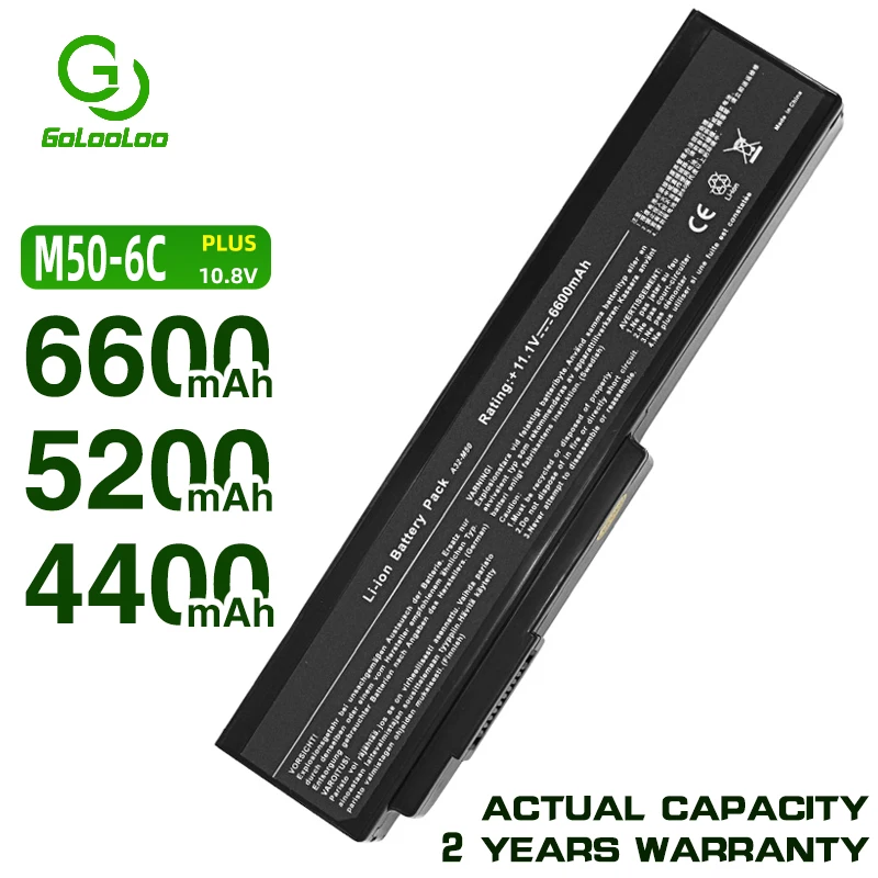 Golooloo 4400 мАч аккумулятор для ноутбука ASUS A32 M50 N61 N53SV X64 A33 L062066 L0790C6 G50 G50E G50G G50T G50V G50VT