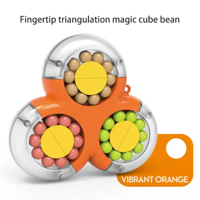 

1pc Magical Bean Cube Toy Rotating Decompression Square Color Beads Special Shape Ball Game Creative Toy Fingertip Unzip The Toy