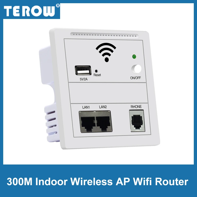 

300M Indoor Wireless AP Wifi Router 86 Panel 220V in Wall POE Power 802.3af Wi-Fi Access Point AP Repeater POE Wall Router