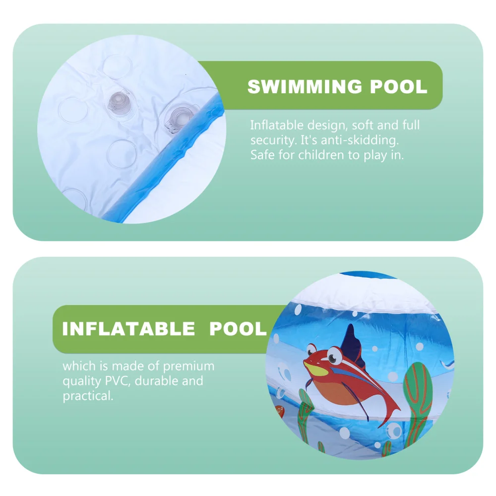 

1pc Inflatable Swimming Pool Cartoon Rectangular Pool Children Paddling Pool