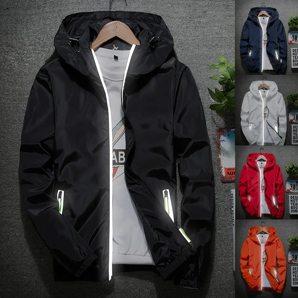 KANCOOLD Windbreaker Running Jacket Man/Woman Sport Hoodie Spring/Autumn Outdoor Windproof Winter Coat Sportswear Male 95 | Мужская
