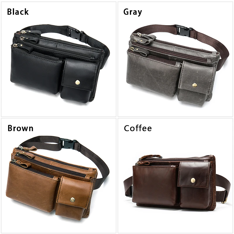 Поясная Сумка MVA кожаные нагрудные сумки Мужская поясная сумка для телефона на