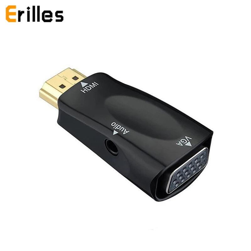 HDMI в VGA адаптер конвертер мужчин и женщин с 3 5 мм аудио AUX Jack выход для PS3 Xbox 360 ПК