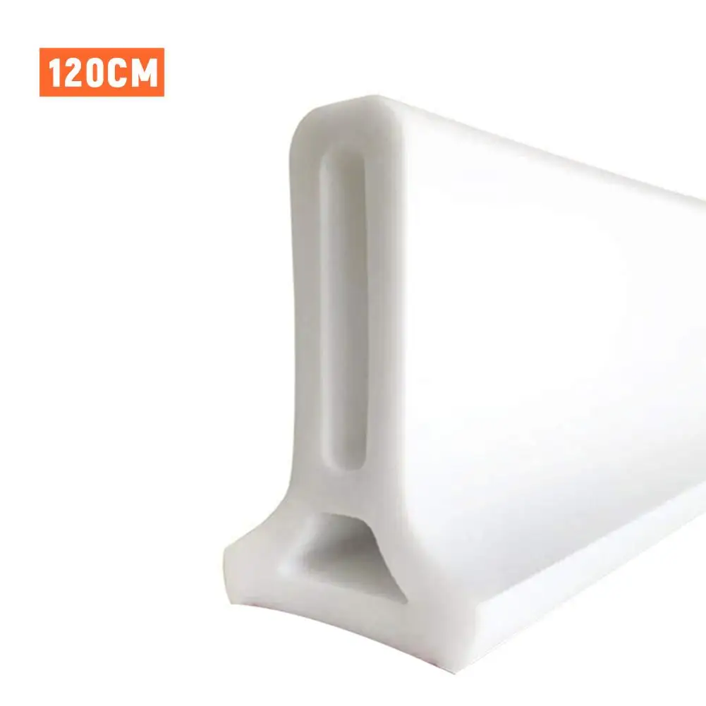 120cm 50-120 см барьер для душа, водоотталкивающий порог для душа, мягкая резиновая водная плотина, гибкий барьер для ванной комнаты - Цвет: 120cm