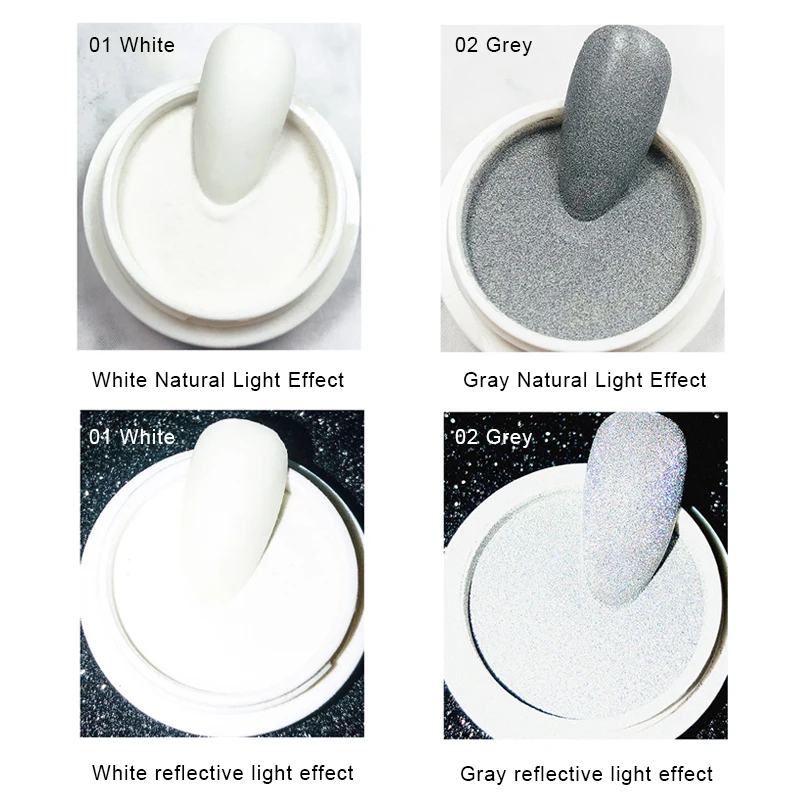 1 коробка блестящий порошок для ногтей песок блестящая пыль светится в темноте