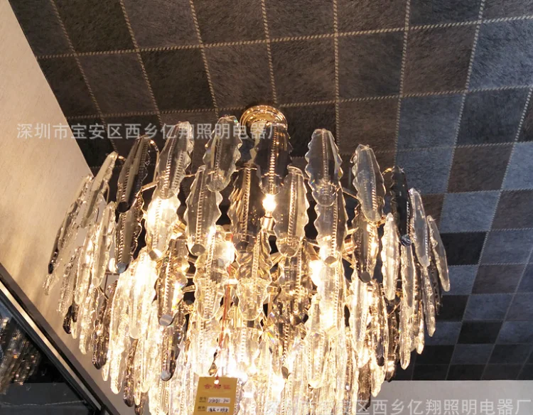 

Living room headlight new crystal lamp simple modern high-end villa light luxury bedroom pendant lamp