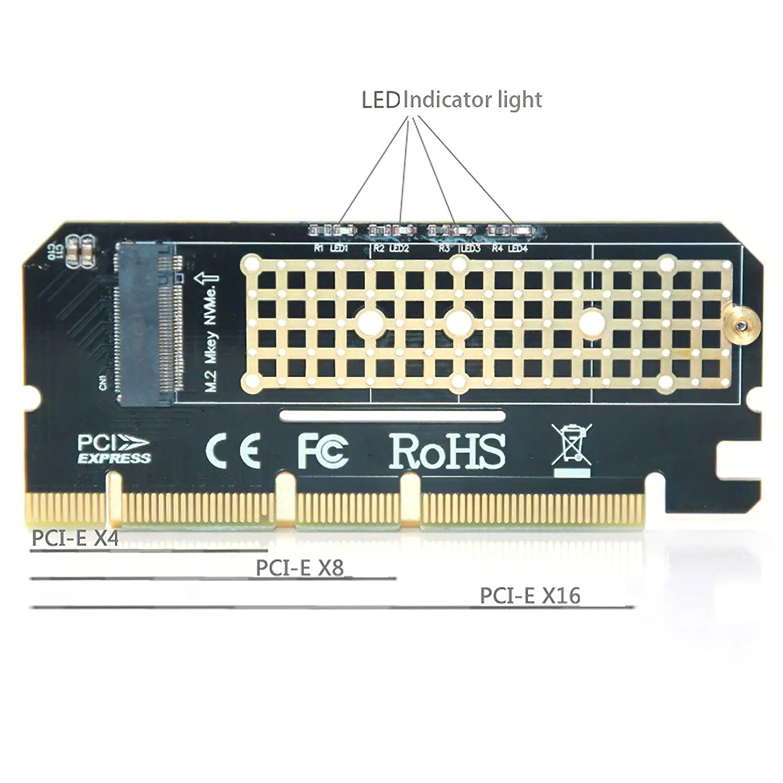 адаптер nvme m 2 nvme pcie к m2 адаптер ssd m2 nvme pci express x16 x8 x4