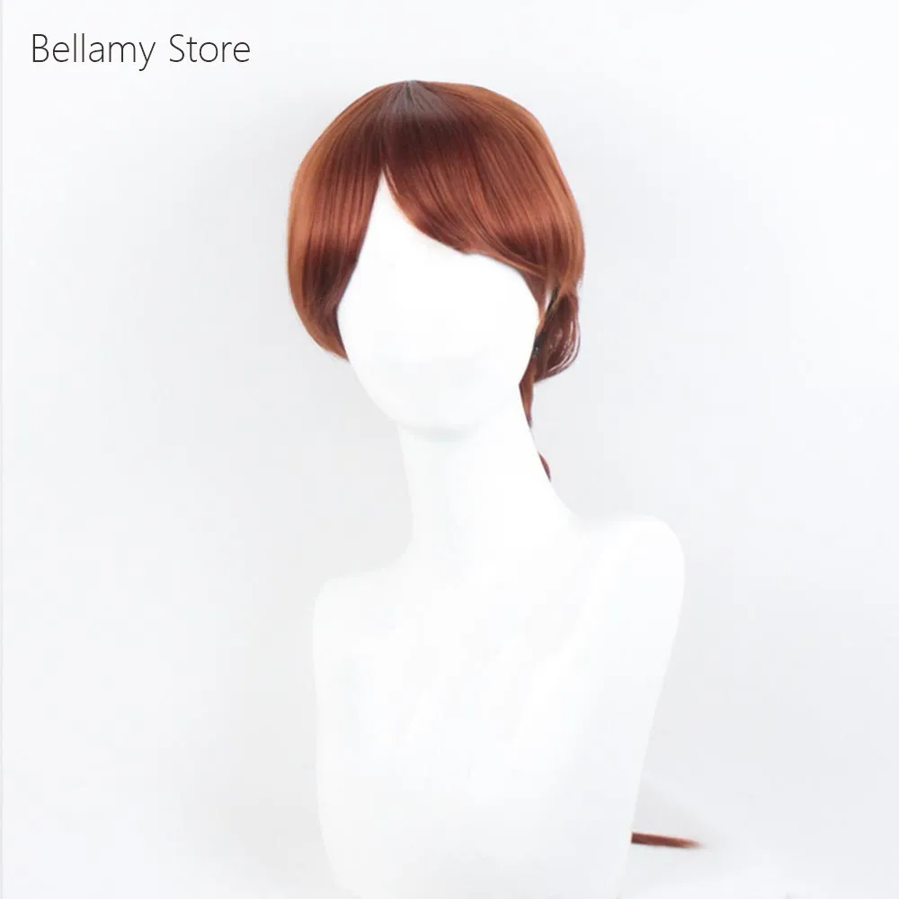 

Rainbow six Ash Long Braids Reddish Brown hair Cosplay hairwear Wig+Wig Cap