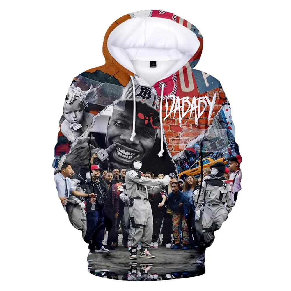

Hot Dababy Hooded Sweater Sweatshirt Men's Women's Fall Fashion Harajuku Casual Pullover Streetwear Handsome Sweater