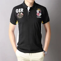 2022 high end sports polo shirt men short sleeve printed embroidery cotton casual business anti pilling summer new tops clothes