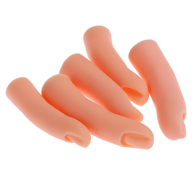5Pcs/Set Silicone Practice Nail Art Training Hand Finger Adjustable Fake Finger Manicure Tool