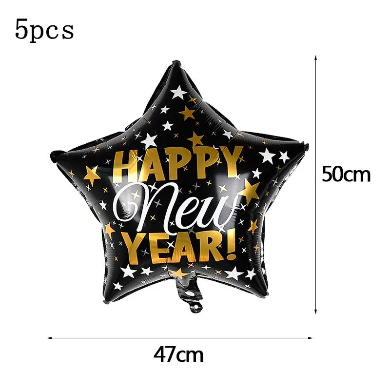 B02-5pcs star Год 32 дюймов Фольга шара с цифрой цвета: золотистый, серебристый Радуга цифра воздушные шары Год Вечерние Счастливого Рождества декоративный воздушный шар - Цвет: B02-5pcs star
