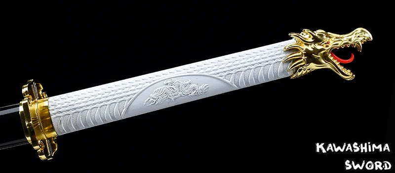 Кованая японская катана с мечом дагона пластиковая ручка из настоящей стали