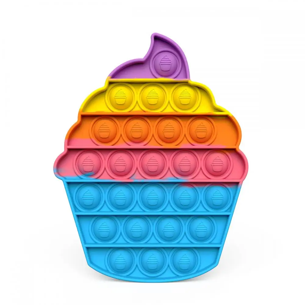 Kawaii Infinity Cube-juguetes para ni&ntilde;os, pastel rosa, Burbuja de empuje para autismo, necesidades especiales, juguete para aliviar el estr&eacute;s, regalos-1