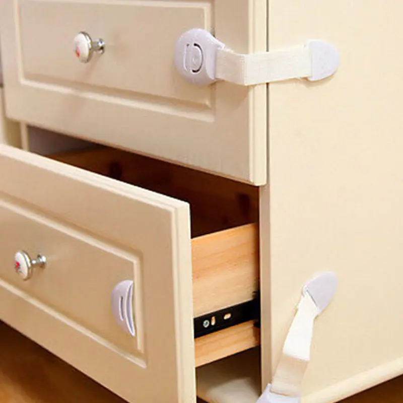 Cerradura de seguridad para el cuidado del beb&eacute;, 10 piezas, para caj&oacute;n, puerta, armario, nuevo-2