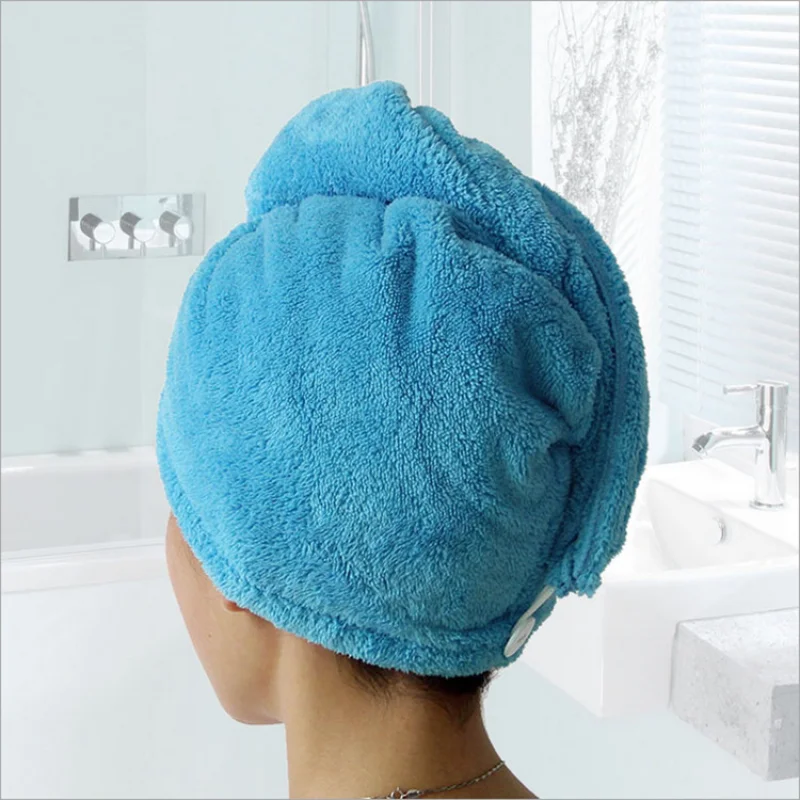 

1 Pieces Hot Sale New Fashion Women Lady Magic Super Absorbent Towel Quick Dry Hair Hat Nanometer Fiber