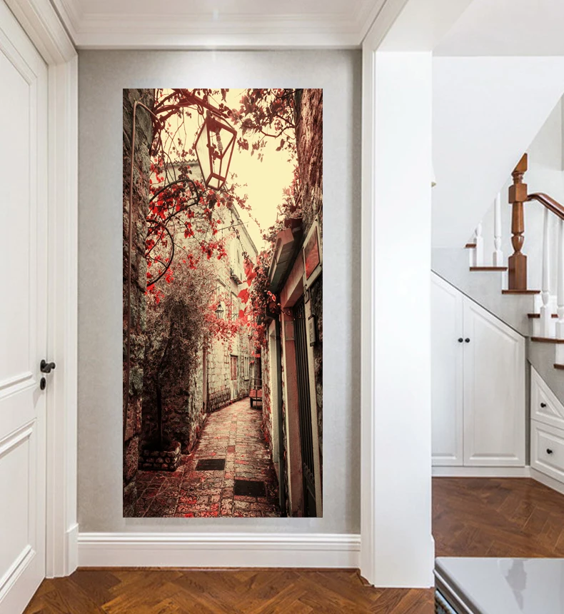 Настенная картина в скандинавском стиле с изображением улицы Декор для дома