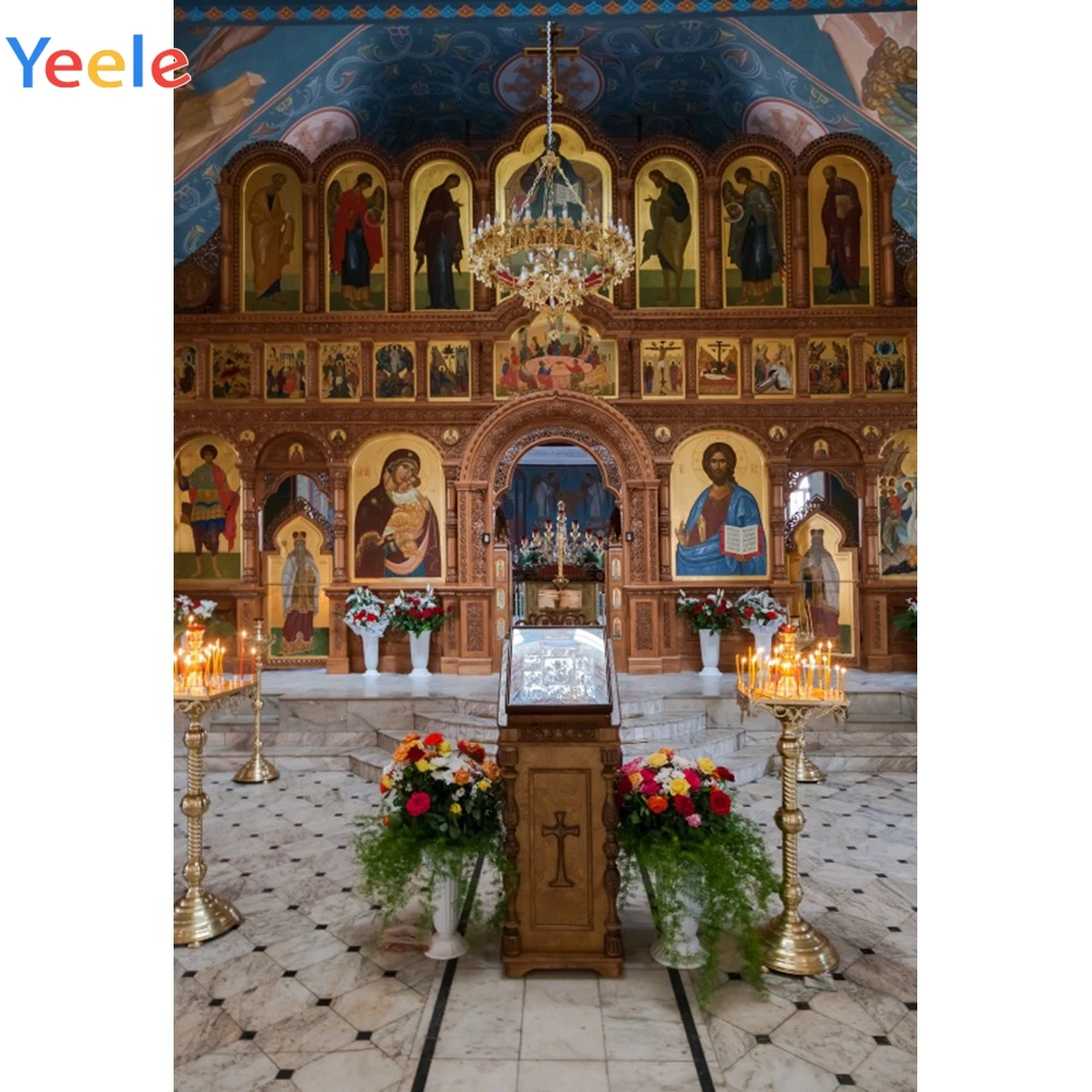 

Yeele Easter Day Church Jesus Christian Wooden Cross Background Backdrop Photophone Baby Photo Studio for Decor Customized Size