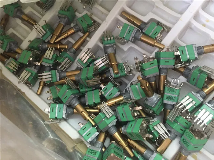 1 шт. для потенциометра ALPHA RD912DF-40-25F-B100K 9011 двойной регулируемый потенциометр B100K |