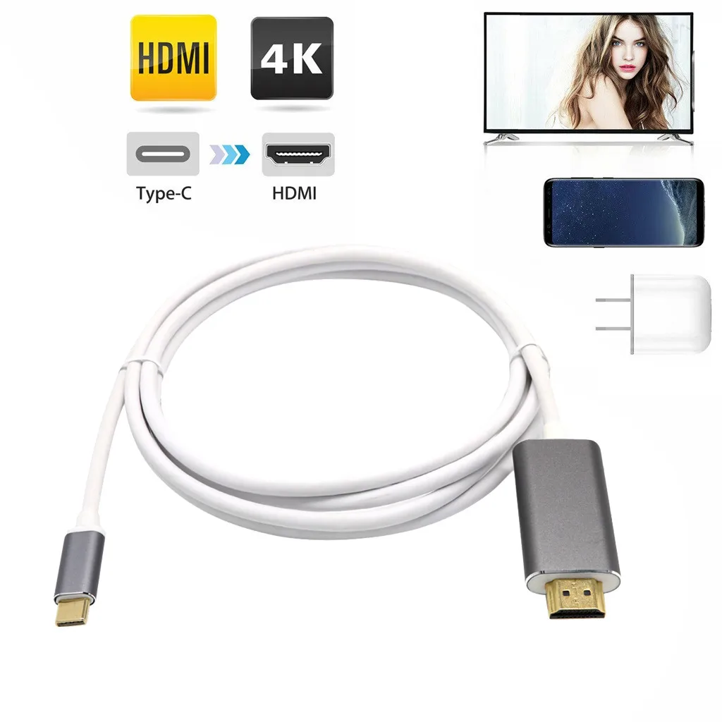 50 # type-C USB-C к HDMI w/зарядный кабель адаптер для samsung Galaxy S10 S9 Note 9 USB 3 1 type C Кабель 8 м |