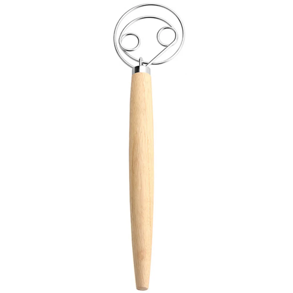 13inch Wood Handle Stainless Steel Egg Beater Flour Dough Stirrer Whisk Stick Coil Agitator Danish Blender Mixer Tool | Дом и сад