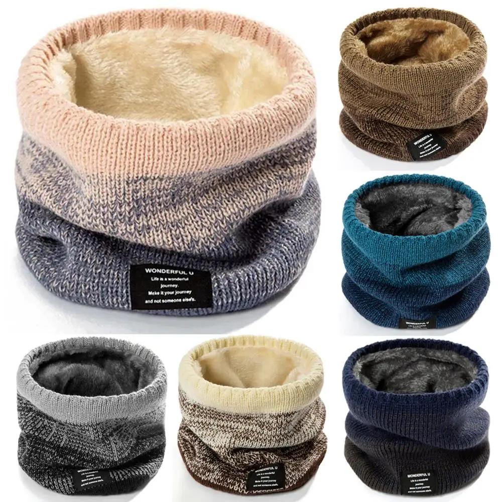 Зимний шарф MLTBB для женщин теплый мужской вязаный кольцо толстые кашемировые