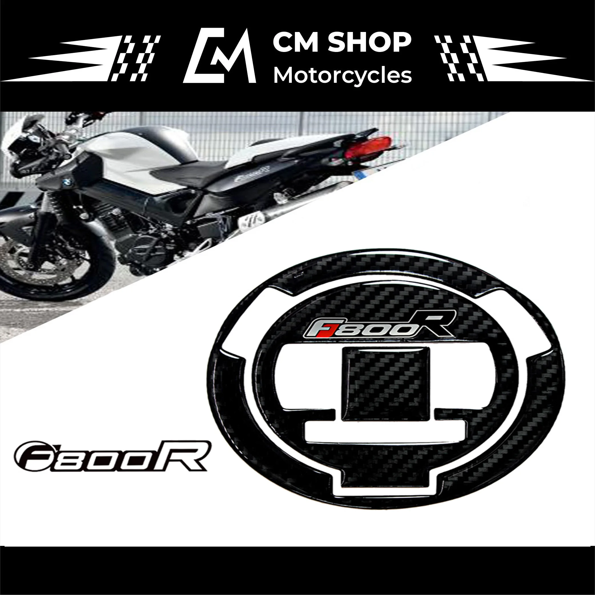 

Подходит для BMW F800R F 800R крышка мотоциклетного топливного бака 3D наклейка из углеродного волокна