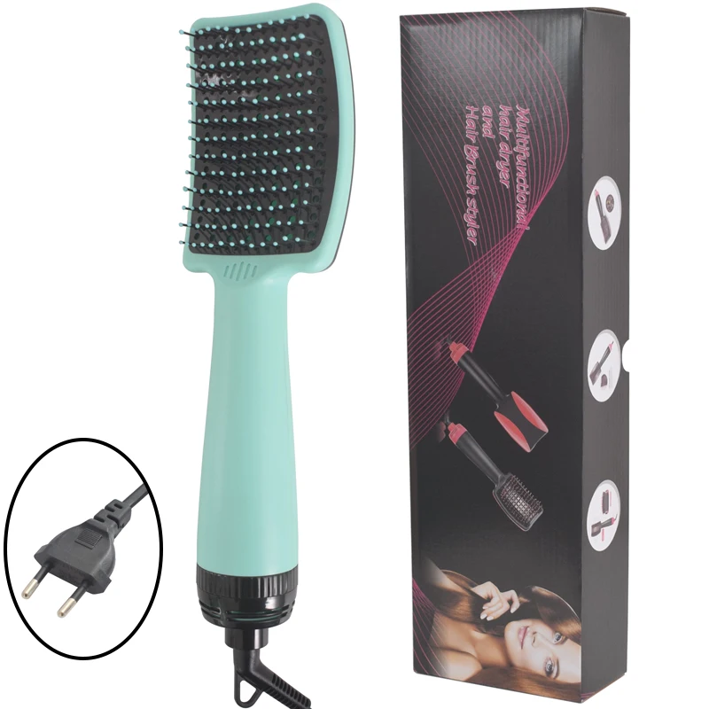 

3 in 1 Hot Air Curling Brush Hair Dryer Volumizer Negative Ion Straightening Brush Salon Curler Hair Styling Tools Comb EU/US