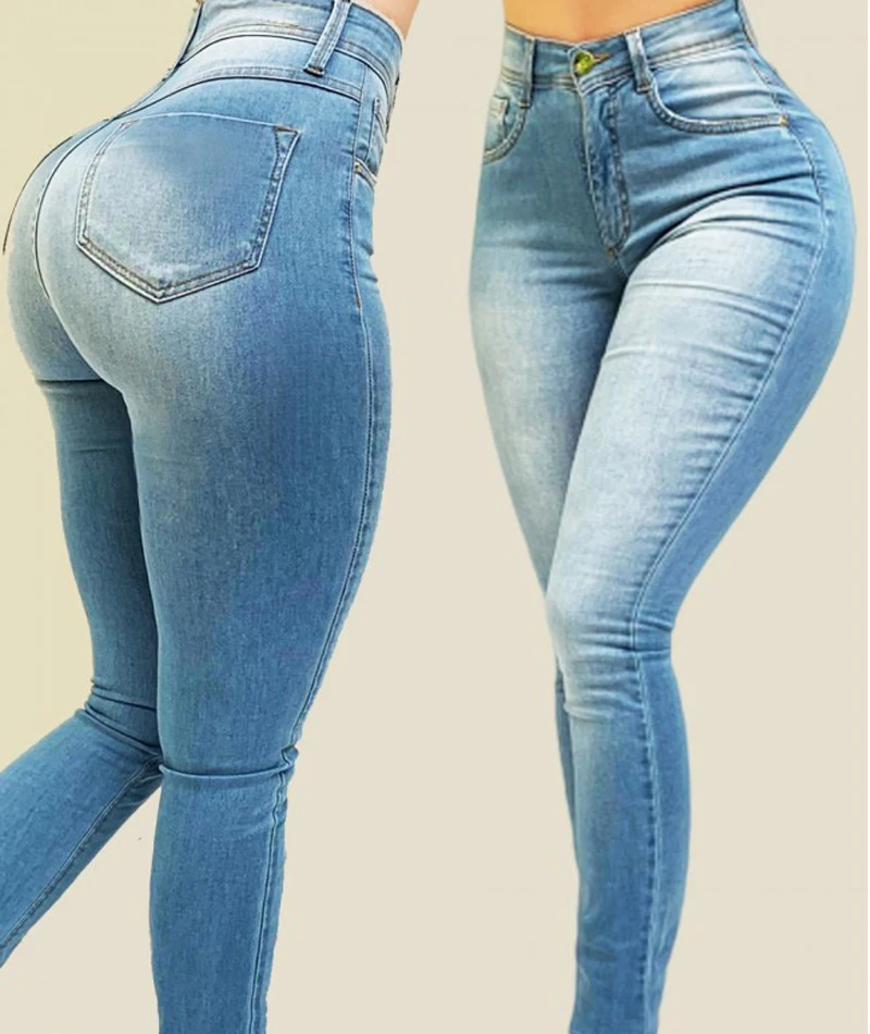 

Skinny Jeans Women Push Up Sexy Denim Pencil Pants Stretch High Waist Slim Trousers Female Plus Size Clothing