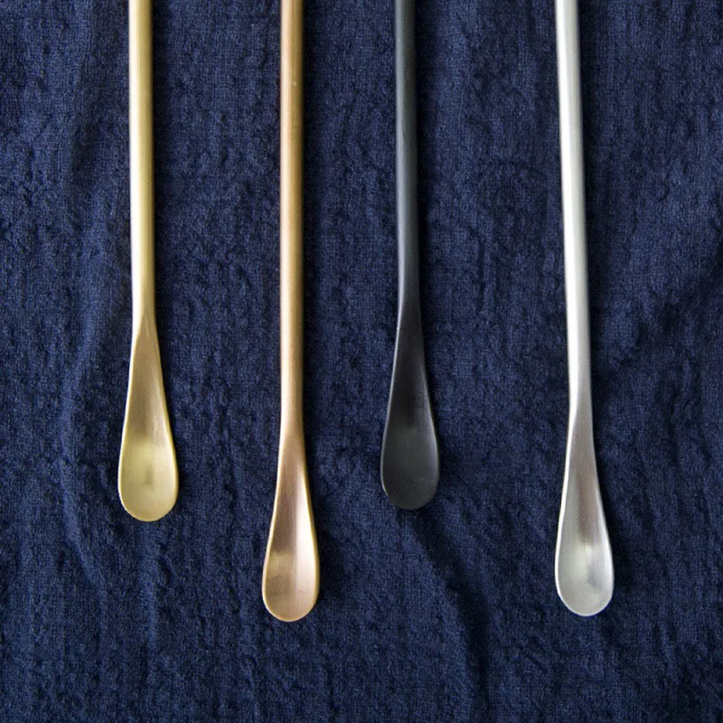 Мешалка из нержавеющей стали в японском стиле зеркальная кофейная ложка с