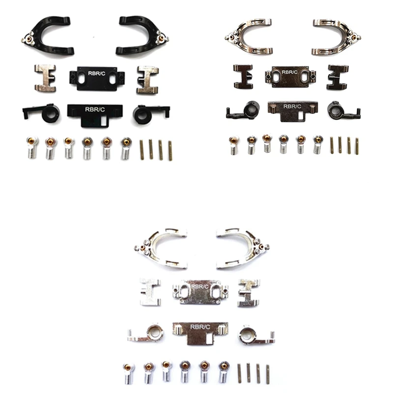 

for WPL D12 1/10 RC Truck Car Upgrade Parts Metal Upper Lower Swing Arm Steering Cup Knuckle Set Accessories