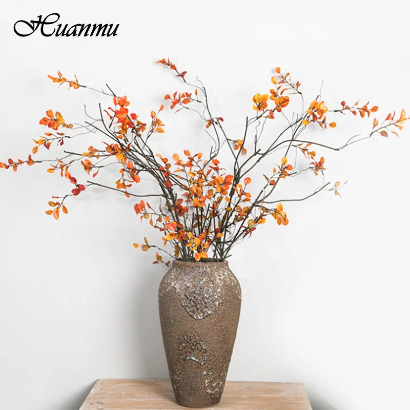 

Simulation Winding Ceiling Branches Autumn Leaves Fake Flower Rattan Arrangement Home Wedding Party Decor Flower Japanese Style