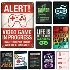 Жестяная Вывеска Eat Sleep для игровой комнаты, металлические плакаты, современное настенное искусство, декор для мужчин, пещера, бар, паб, клубный декор, настраиваемый