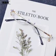 HBK 2020 новые очки со стразами оправа для женщин из сплава