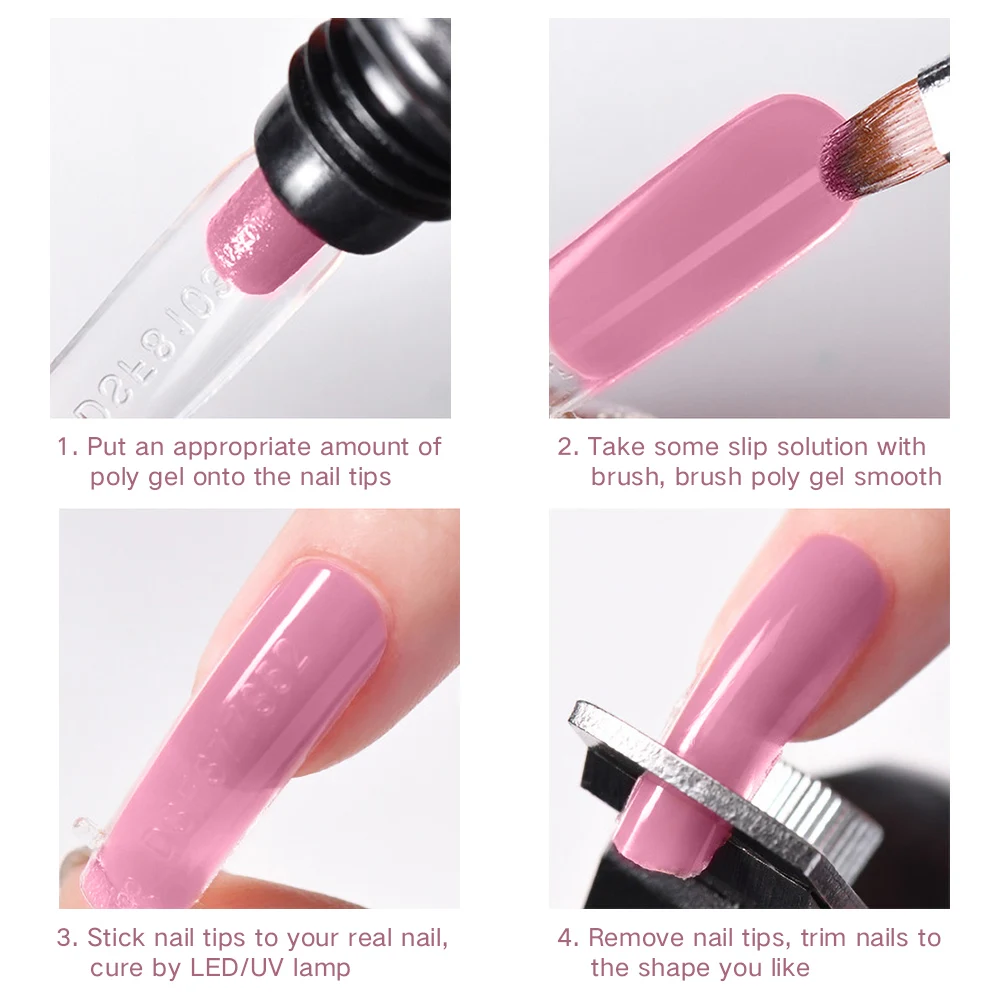 20 Colors 30g Nail Acrylic Poly Nail Gel Pink  Builder Gel Quick Extension Gel Builder Gel Kit