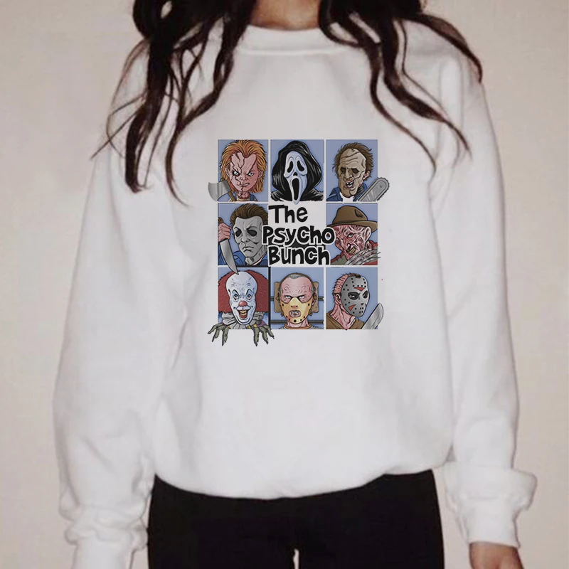 Женские толстовки с капюшоном и принтом на Хэллоуин 2020 толстовка в стиле