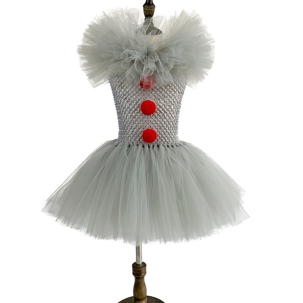 Платье джокер пеннивайз для девочек Детский костюм клоуна косплея Детские