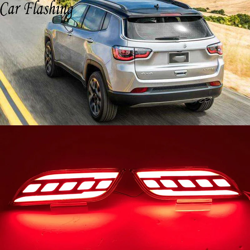 Автомобильная проблесковая 2 шт. Светодиодный отражатель задний бампер