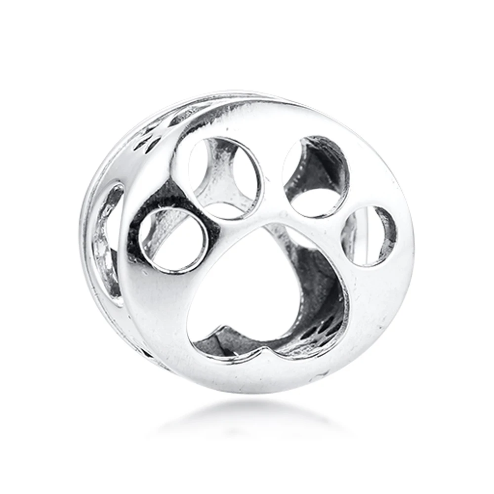 QANDOCCI Подходит Pandora браслет из стерлингового серебра 925 пробы ажурная подвеска с