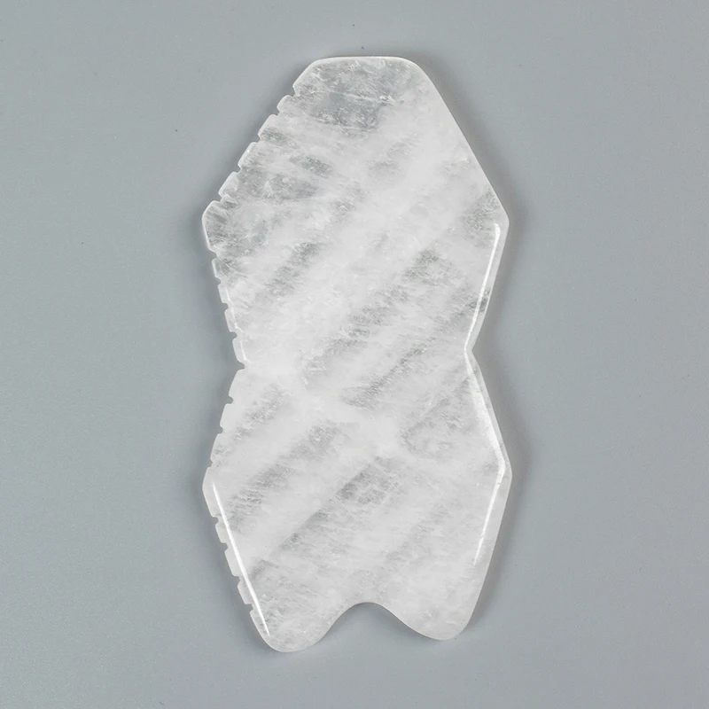 

Каменная кварцевая зубная расческа гуаша инструмент из натурального камня Массажер для кожи детоксикации лица тела глаз шеи головы Массаж...